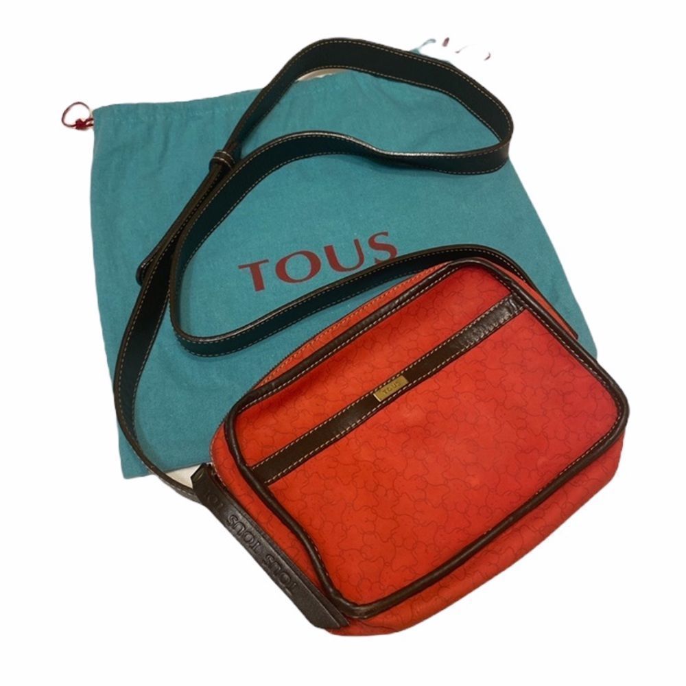 Tous Red Suede And Brown Leather Bag - Picture 2 of 15